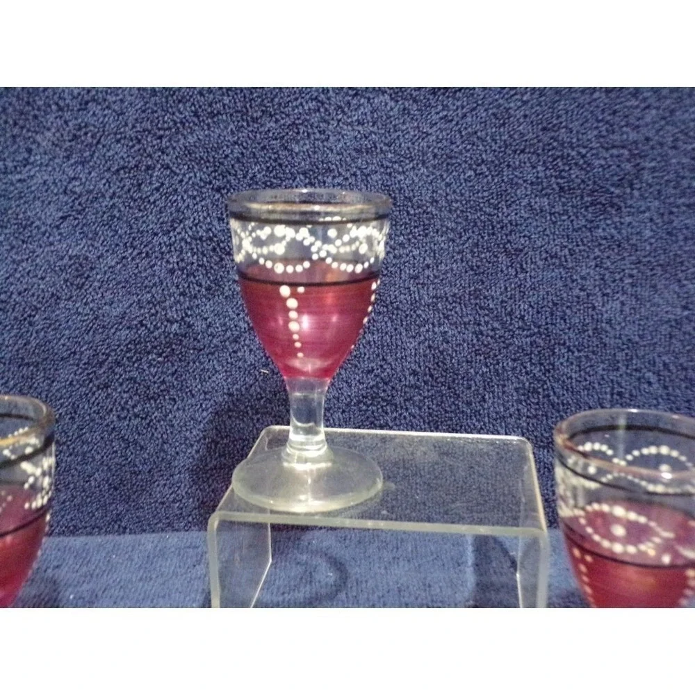 Vintage Handpainted Cordial Glasses 4